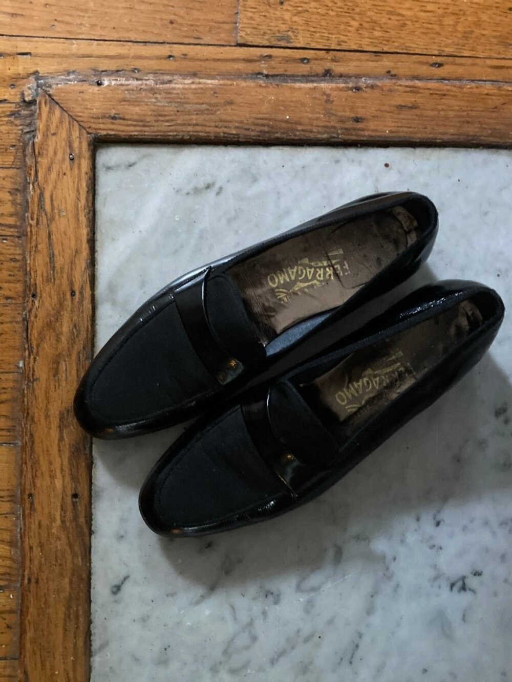 Salvatore Ferragamo patent leather loafers women's 9.5B